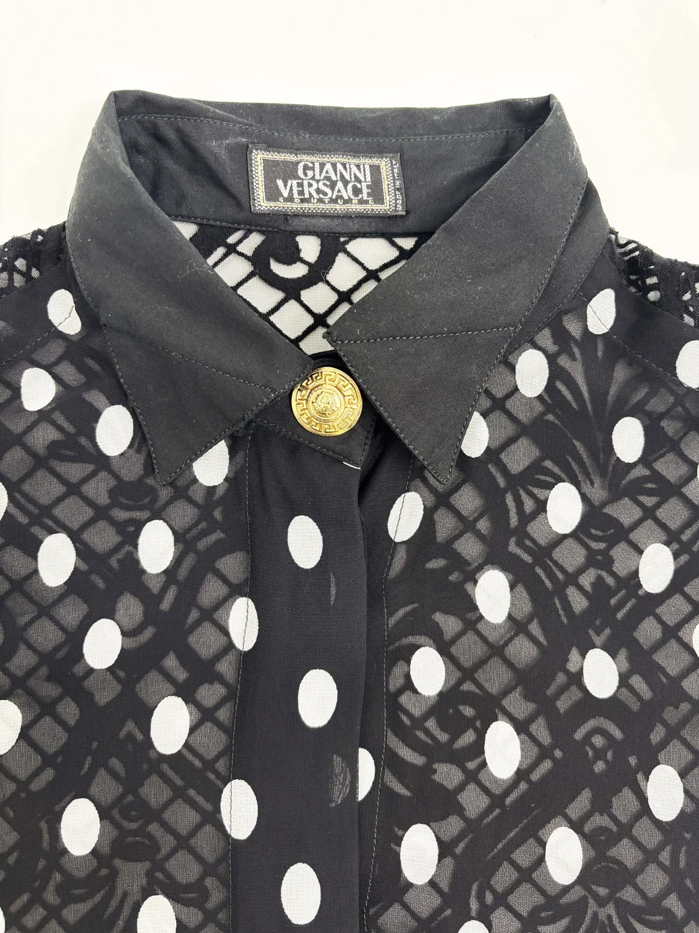 Gianni Versace 90s sheer silk shirt — JAMES VELORIA